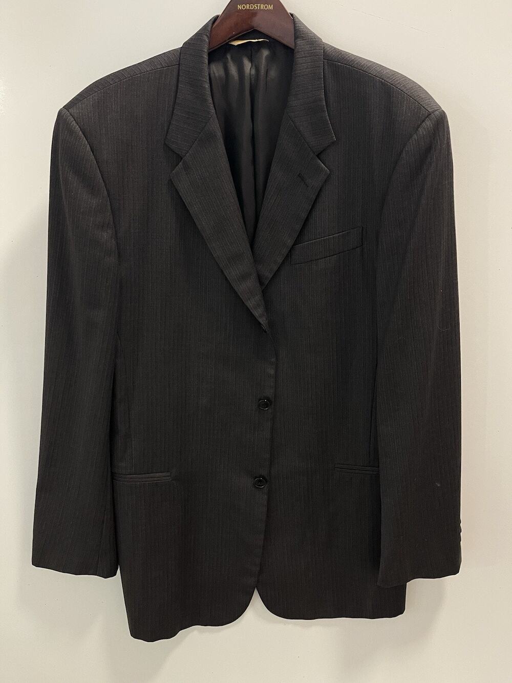 Donna Karan Signature Men's Wool Blazer Suit Jacket Size 44/38 Made In Italy GF